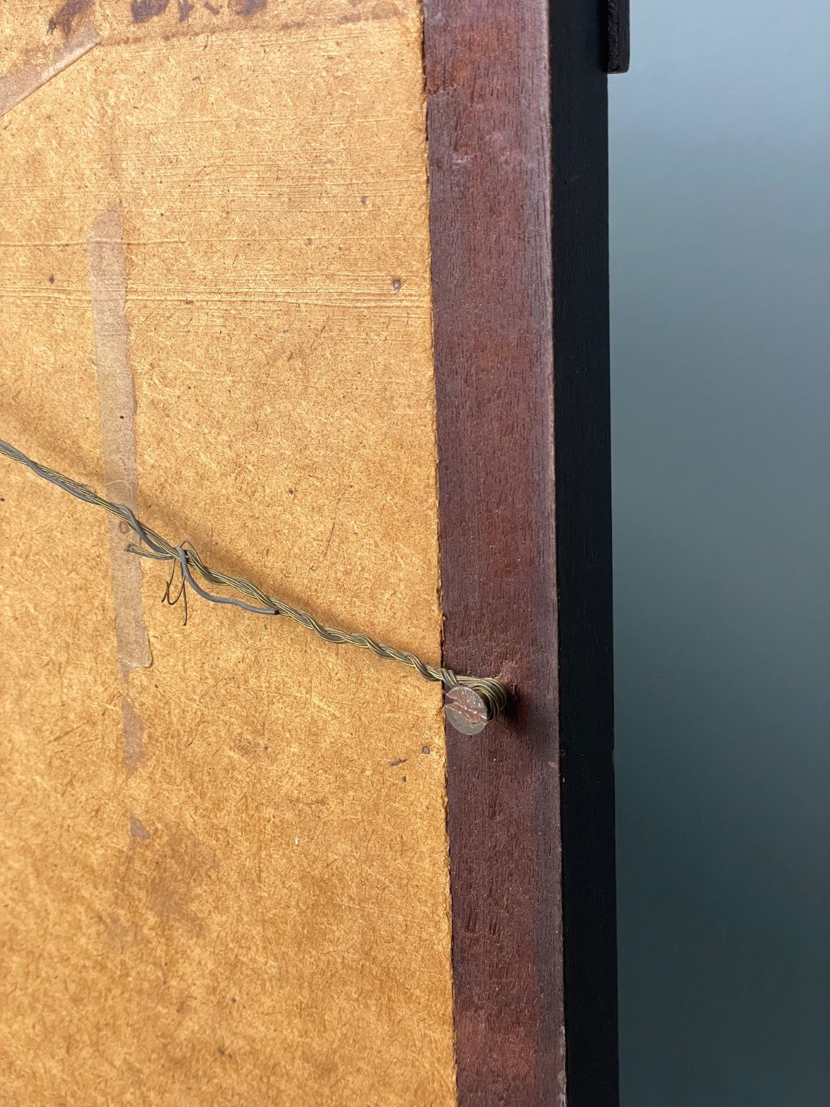 Vintage Mahogany Wall Mirror Regency Style Brass Detailing EB11052 MWOO10