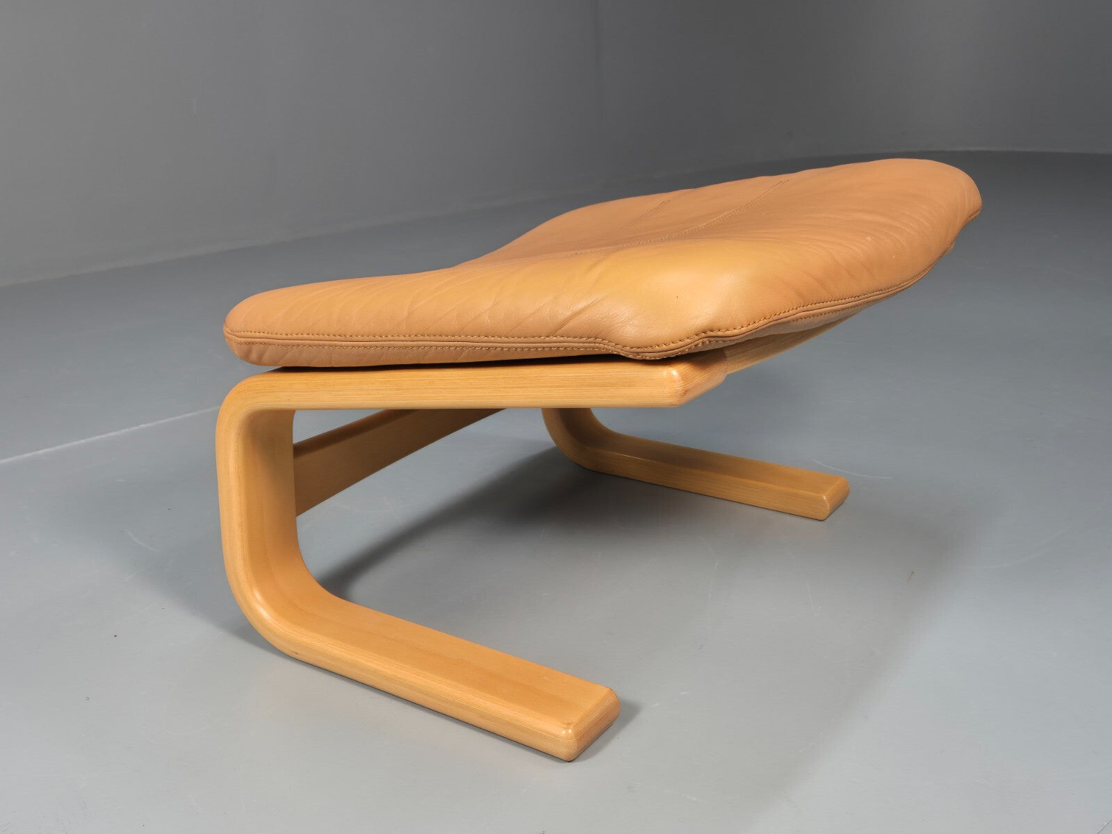 Vintage Danish Skippers Apollo Range Footstool Tan Leather Retro EB9783 MFOO - UKDK FURNITURE