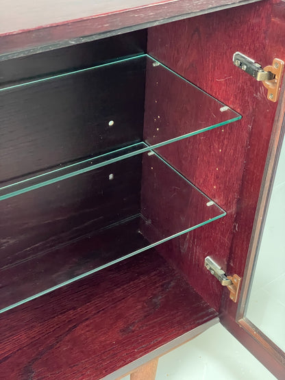 Vintage Oak Glazed Bookcase By Beaver & Tapley Dark Stained EB11499 MWOO4