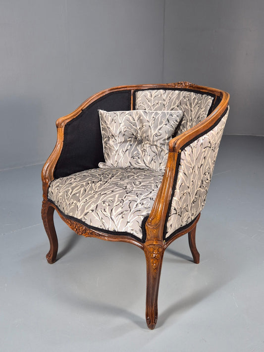 Vintage Rococo Lounge Chair French Style Danish Made 1970s Retro EB9651 VCLO - UKDK FURNITURE