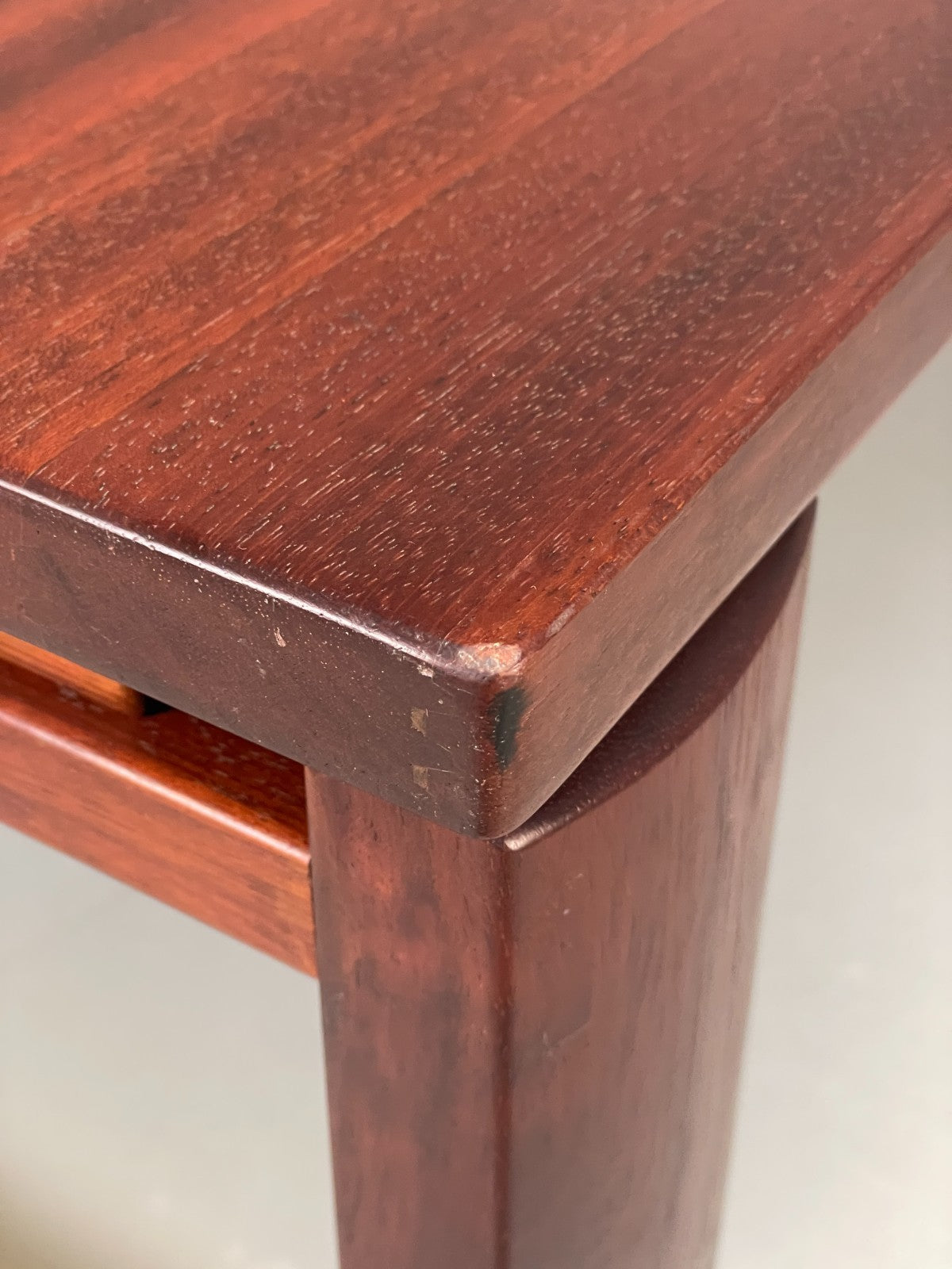 Vintage Rectangular Coffee Table Mahogany 1980s Solid Floating Top  EB11180 MWOO10