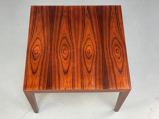 Vintage Danish Square Coffee Table By Haslev Retro 1960s Darkwood EB8801 MWOO - UKDK FURNITURE