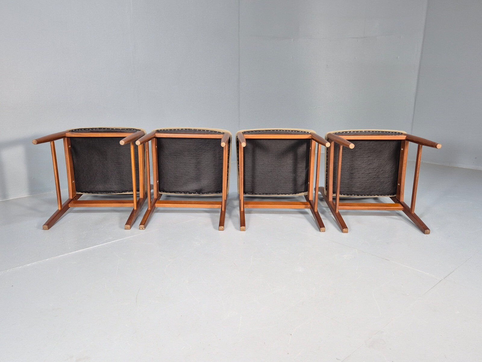 4 Danish Style Teak Dining Chairs Mid Century 1960s Retro MCM EB9694 MDIN - UKDK FURNITURE