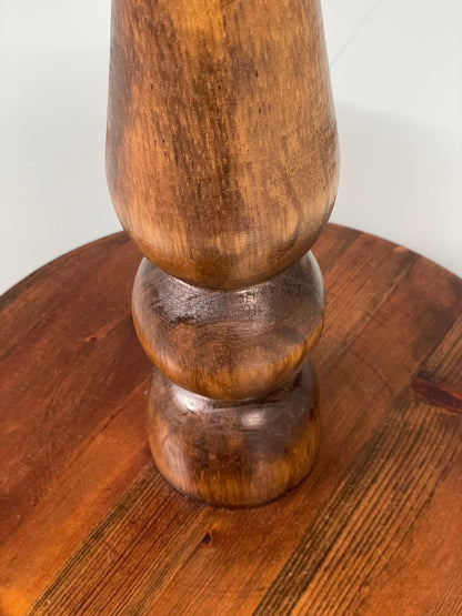 Vintage Oak Side Table With Pine Base Danish EB10828 MWOO14