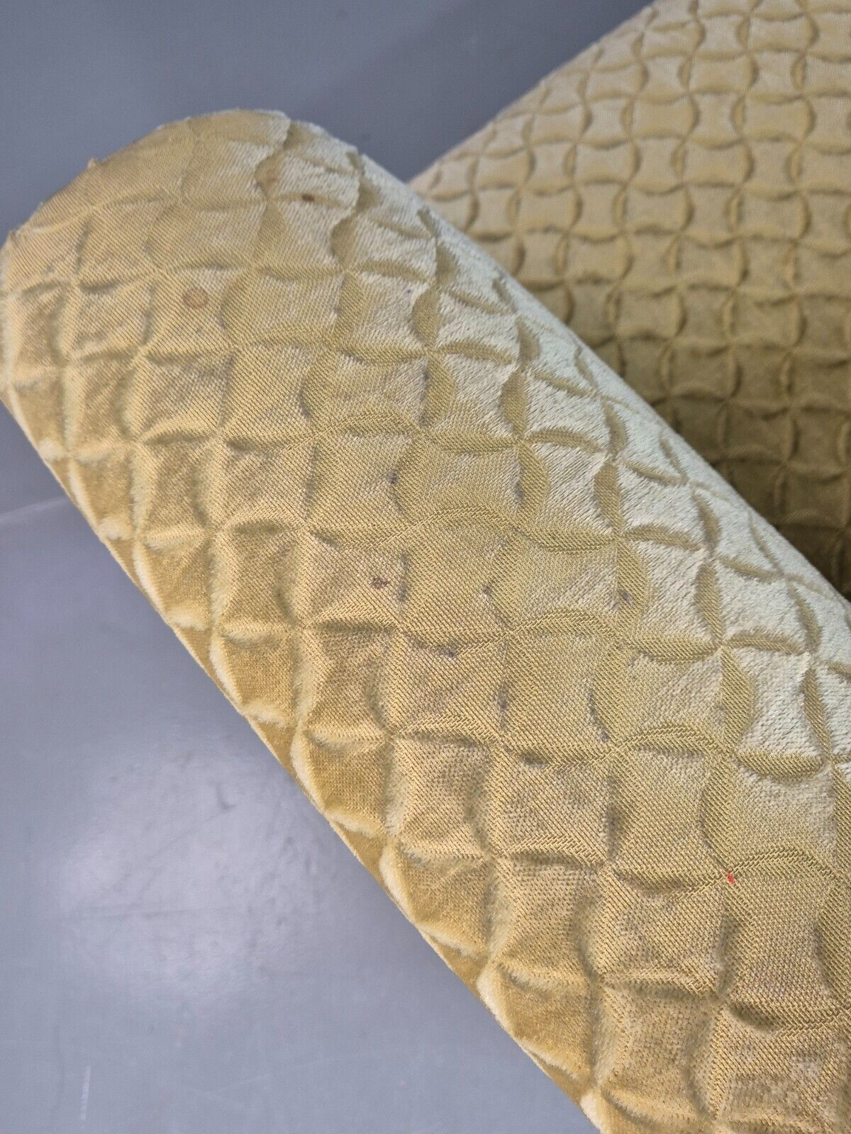 Vintage Danish Lounge Chair Gold Moquette Art Deco 1930s Antique EB8223 VCLO - UKDK FURNITURE
