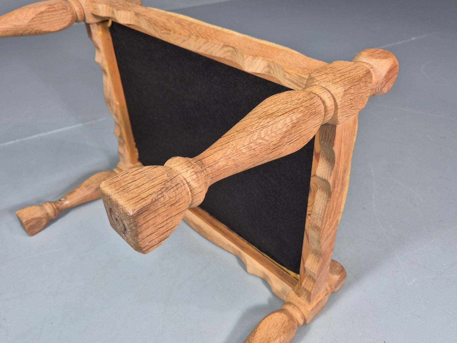 Henning Kjearnulf Style Footstool 1970s Retro Danish Oak EB10983 MFOO8