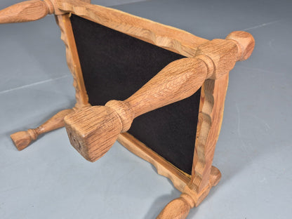 Henning Kjearnulf Style Footstool 1970s Retro Danish Oak EB10983 MFOO8