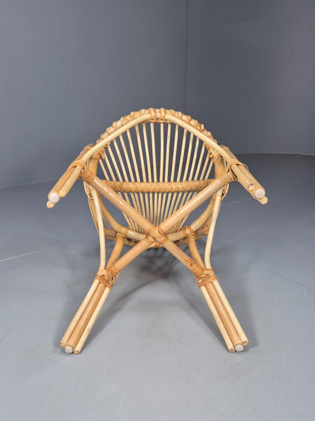 Vintage Cane Armchair 1970s Retro EB9687 VBER - UKDK FURNITURE