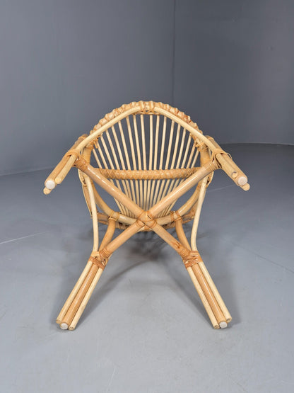 Vintage Cane Armchair 1970s Retro EB9687 VBER - UKDK FURNITURE