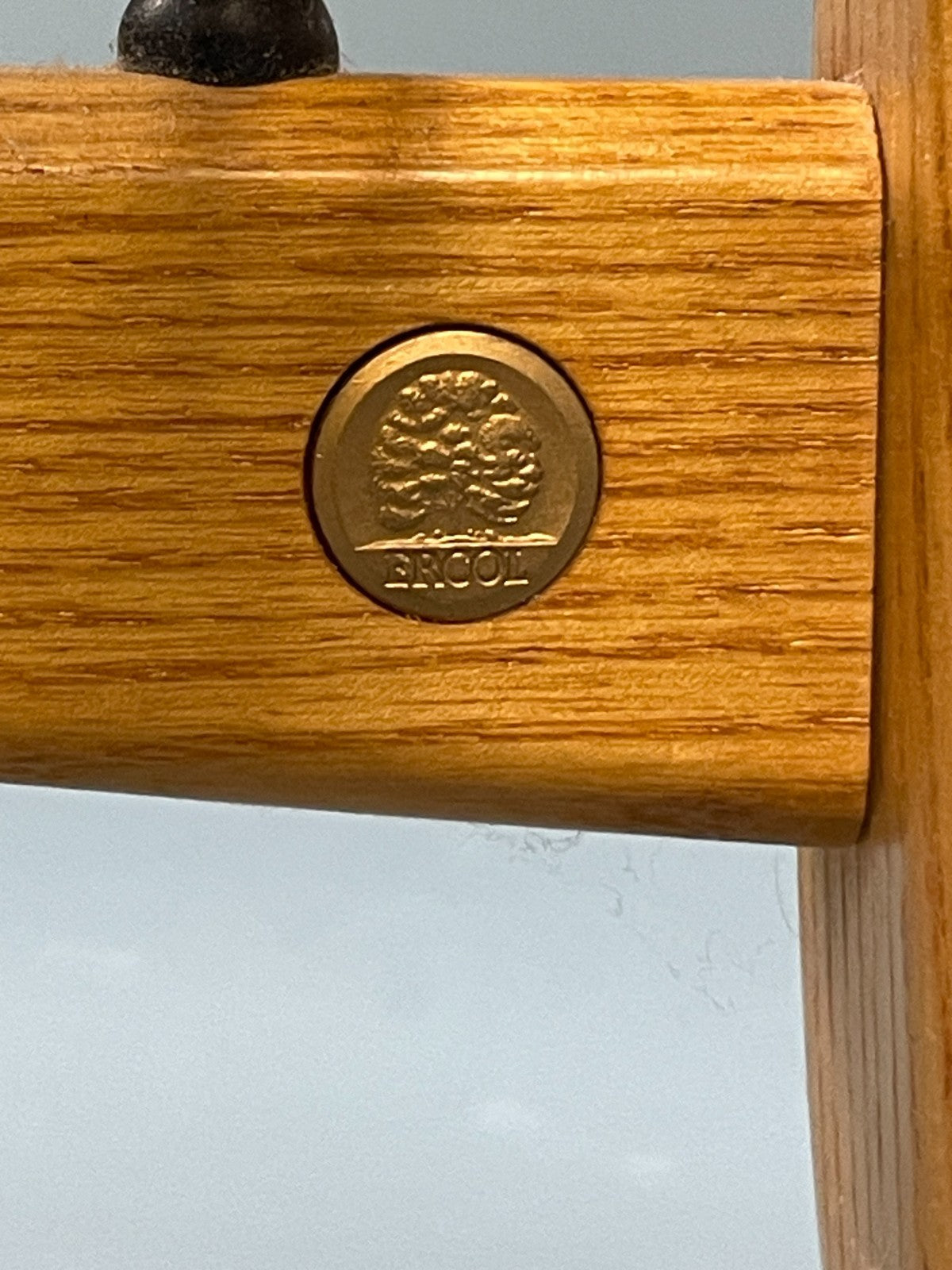 Vintage Ercol Side Table - Solid Blonde Elm Glass Magazine Rack EB10978 MWOO12