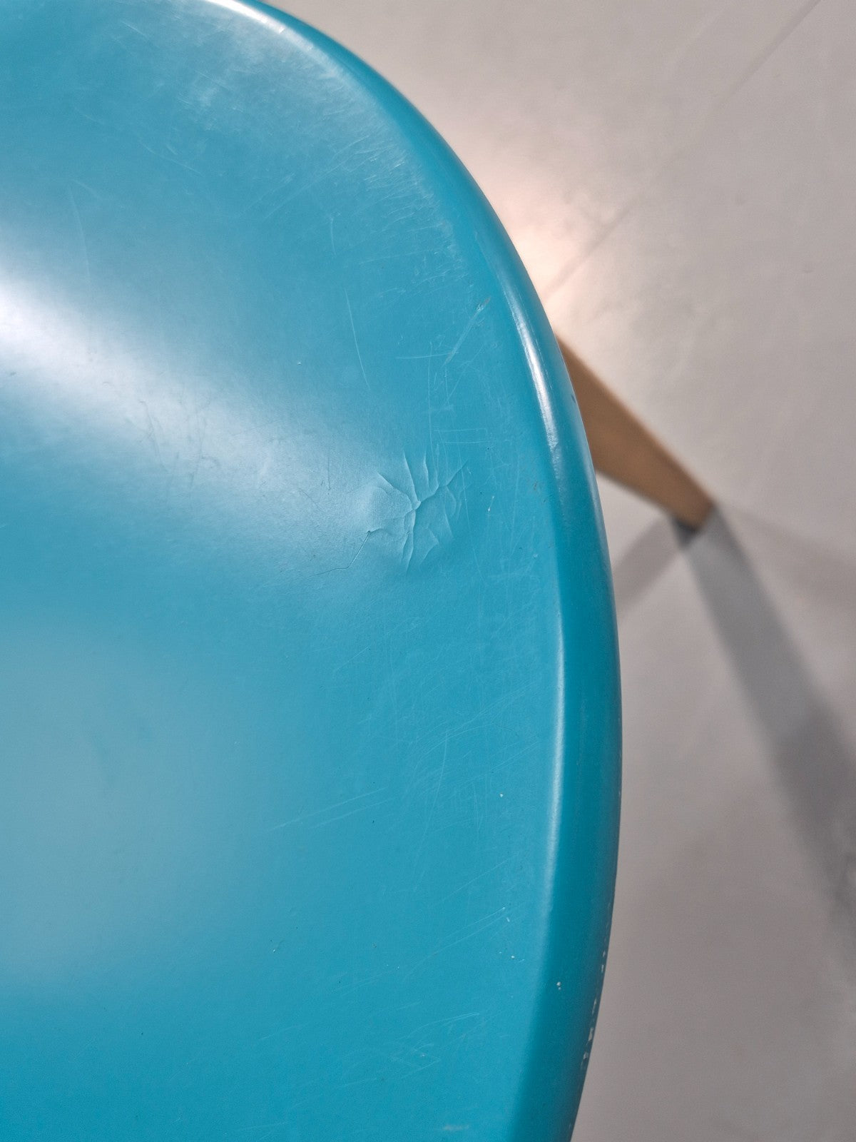 2 Oak Dining Chairs Light Blue Modern Solid Mid Century Style M&S EB11013 MDIN14