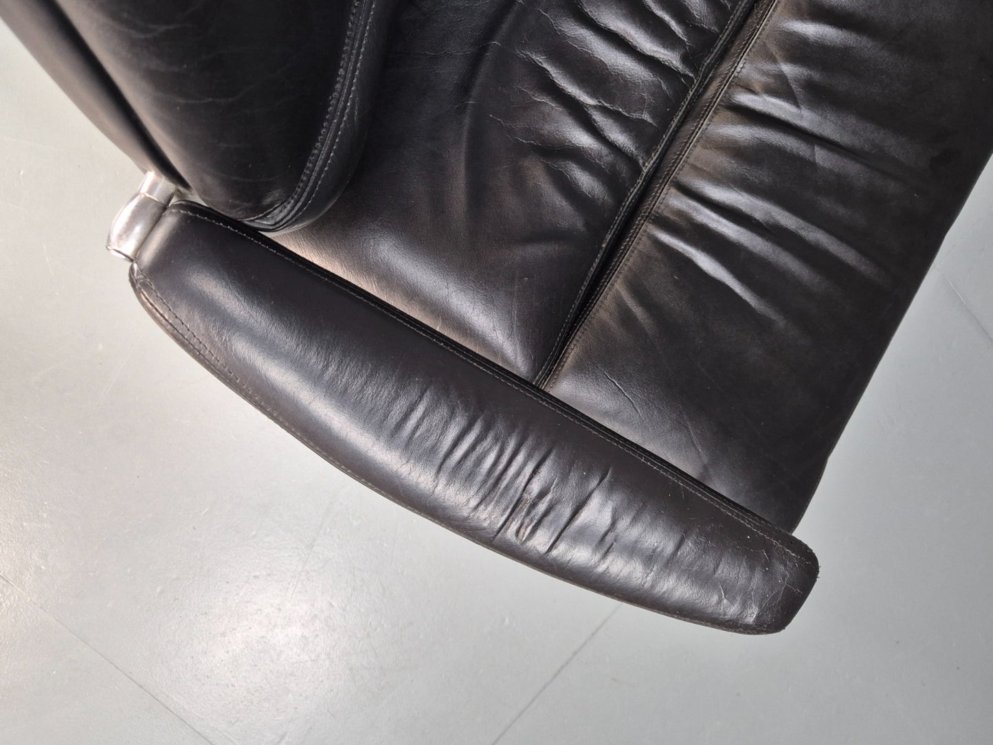 Roder Sohne Leather and Aluminium Boardroom Chair 1960s Retro MCM EB10644 MNOR6