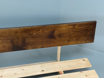 King Size Bed Frame With Plywood Headboard Minimalist Style EB10948 MWOO6