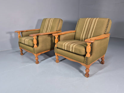 2 Kjaernulf Lounge Chairs Retro 1970s Green Light Oak Retro EB10750 VCLO6