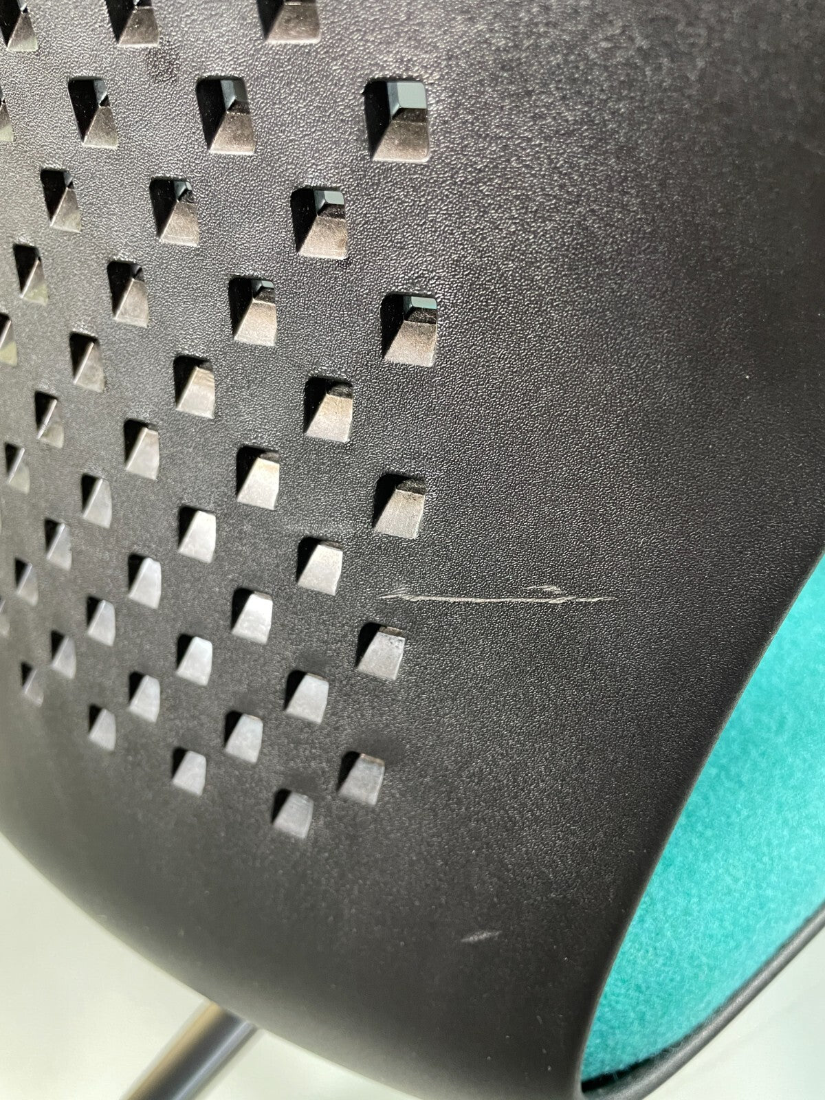 Vintage Desk Chair Turquoise Black Plastic Calibre Mint 401 EB6830 MSWI10