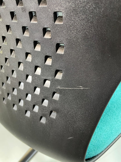 Vintage Desk Chair Turquoise Black Plastic Calibre Mint 401 EB6830 MSWI10