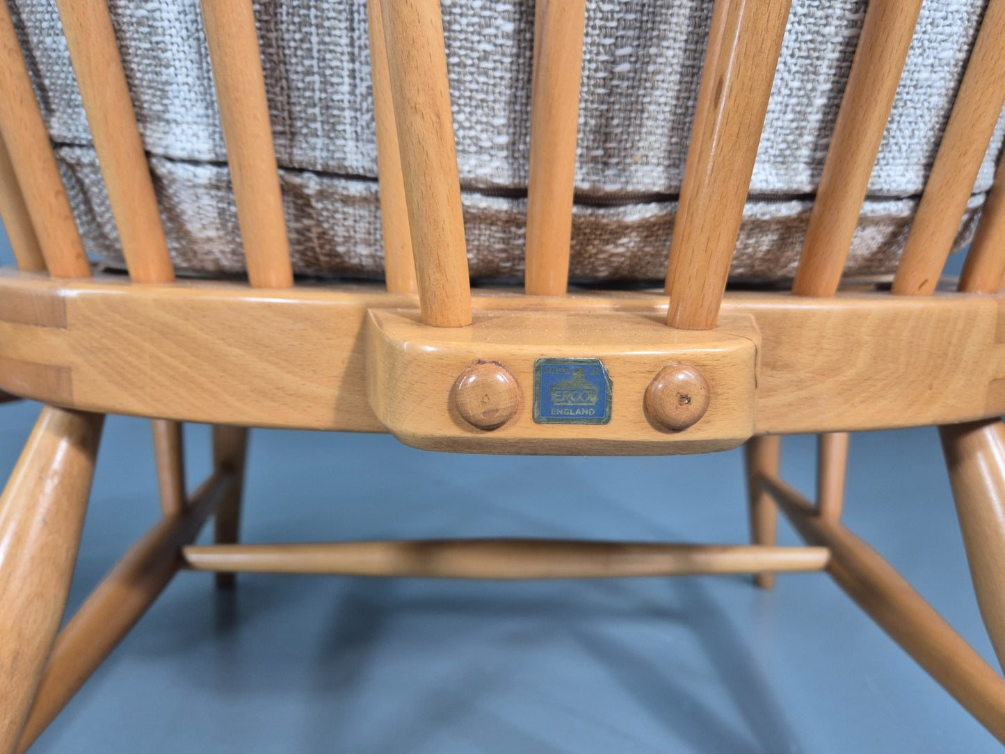 Vintage Ercol 415 Chair and Footstool with New Upholstery Retro  EB10293 MNOR5