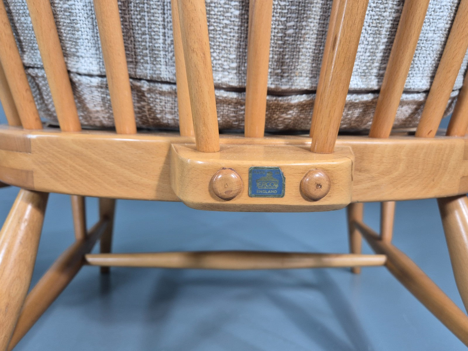 Vintage Ercol 415 Chair and Footstool with New Upholstery Retro  EB10293 MNOR5