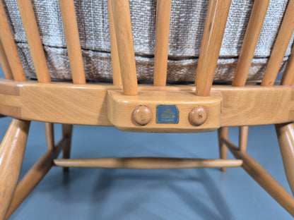 Vintage Ercol 415 Chair and Footstool with New Upholstery Retro  EB10293 MNOR5