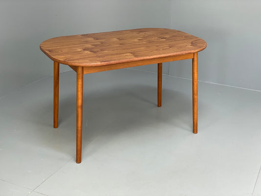 Vintage 1960s Dining Table Formica Beech Mid Century By P I Dinette EB9823 MWOO - UKDK FURNITURE