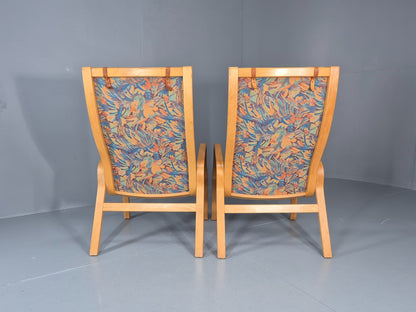 2  Vintage Bentwood Lounge Chairs Finn Ostergaard 1980s Retro MCM EB111339 MBEN10