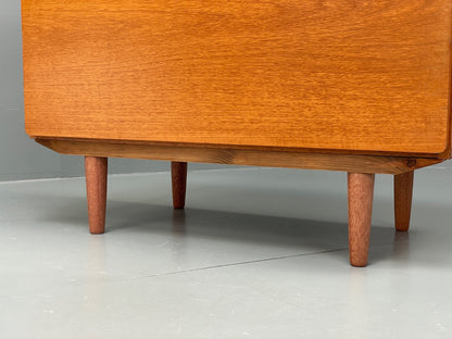 Vintage Teak Media Unit Drop Door Cabinet By Beaver & Tapley EB9743 MWOO - UKDK FURNITURE