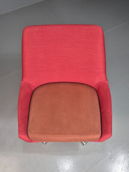 Vintage Swedish Swivel Chair Red Wool Ihreborn 1970s Retro EB7899 MSWI - UKDK FURNITURE