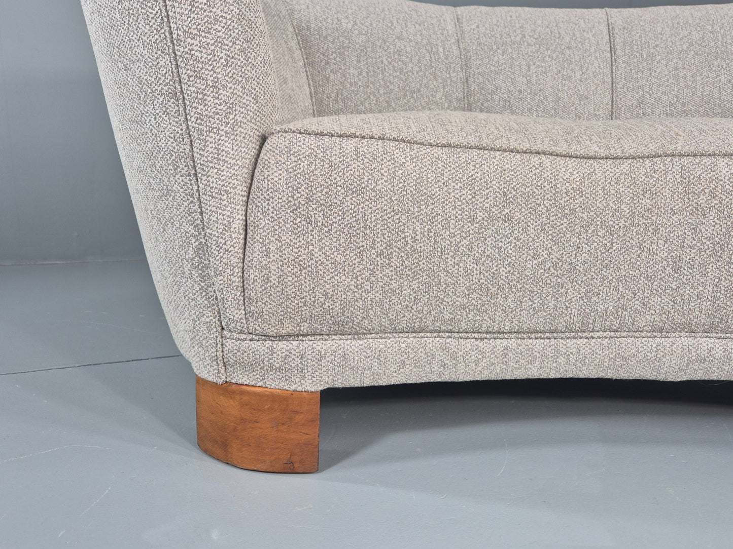 Vintage Art Deco Banana 2 Seat Sofa Danish New Upholstery 1930s EB11833 M2SS9