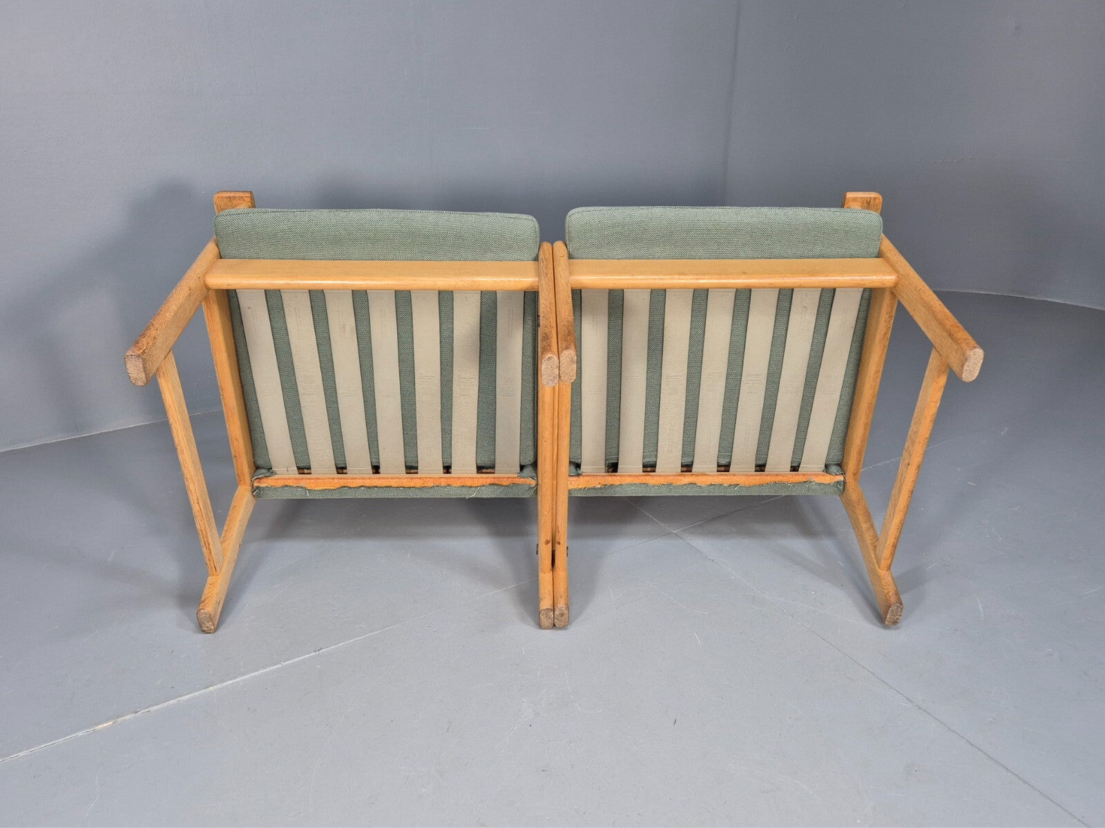 Modular 2 Seater Sofa Light Green Hans Wegner Style Vintage Danish EB9262 M2SS - UKDK FURNITURE