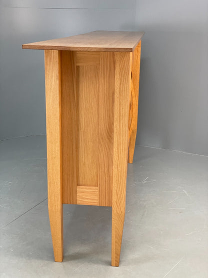 Modern Solid Oak Sideboard Nice Curving Handles Angled Legs EB10684 MWOO20