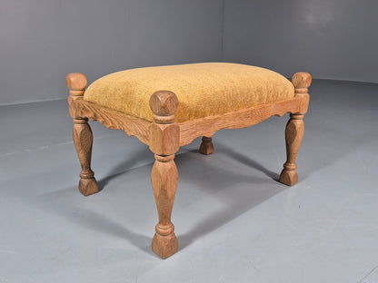 Henning Kjearnulf Style Footstool 1970s Retro Danish Oak EB10983 MFOO4