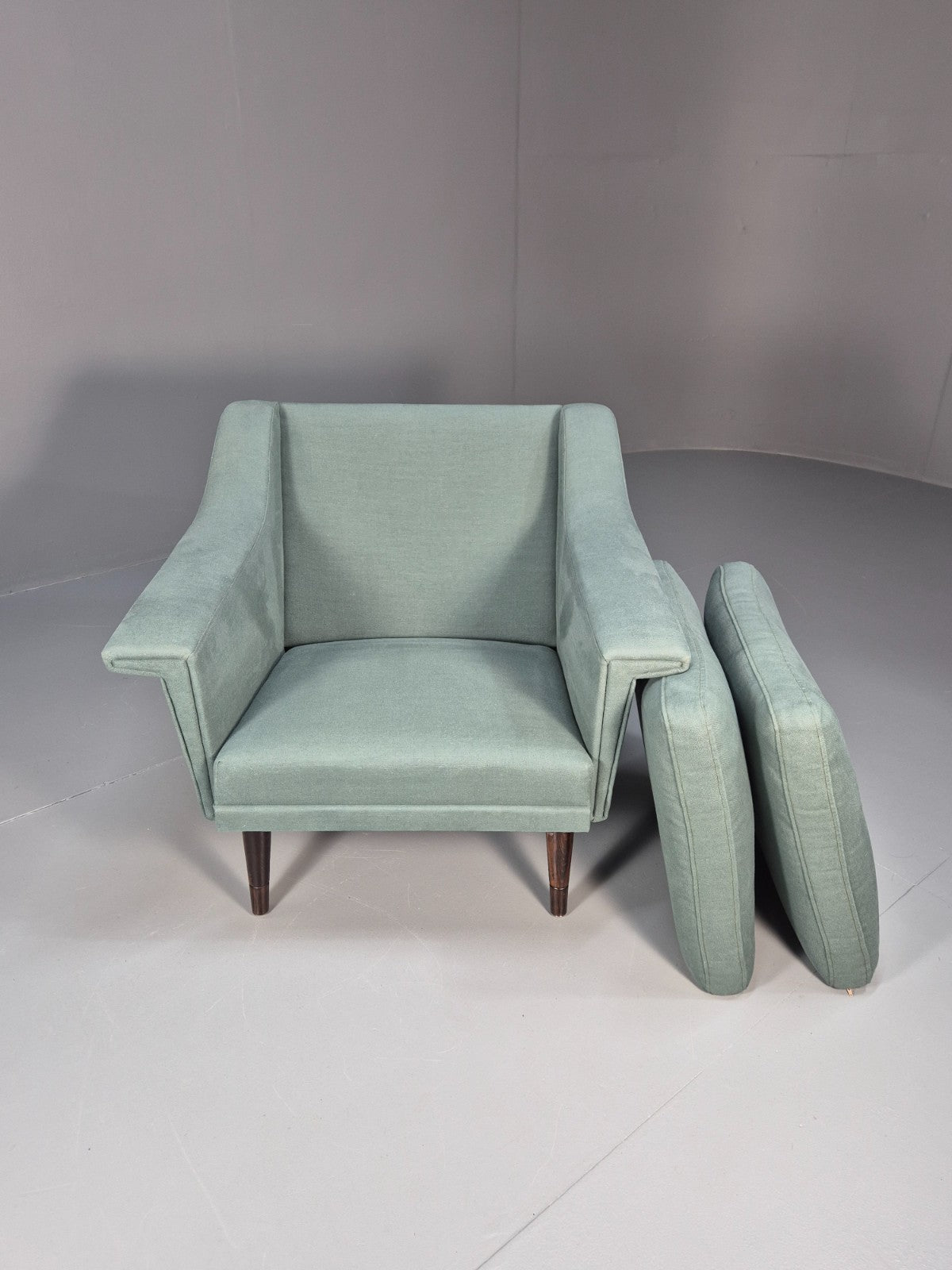 Vintage Danish Lounge Chair New Upholstery 1960s Retro EB6538 MNOR7