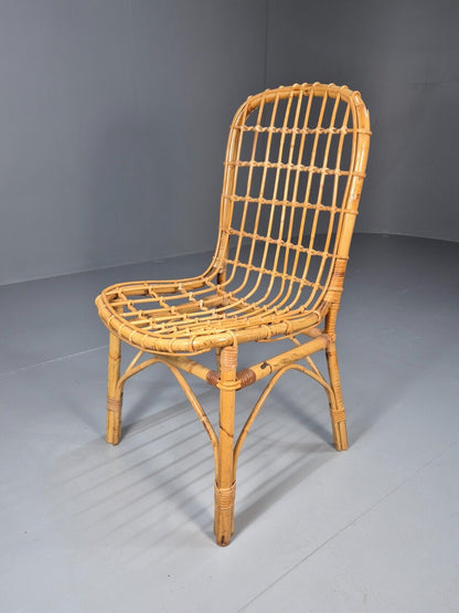 Vintage Cane Occasional Chair Retro Seating Dining Chair EB8871 VDIN - UKDK FURNITURE