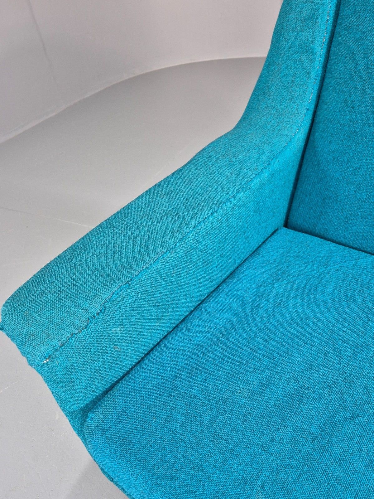 Vintage Swedish Lounge Chair 1960s Retro Dux Mid Century Blue Wool  EB11104 MNOR20