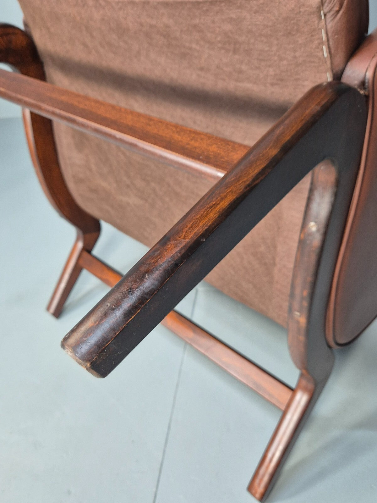 Vintage Danish Brown Leather Lounge Chair 1970s Retro MCM EB9266 MNOR - UKDK FURNITURE