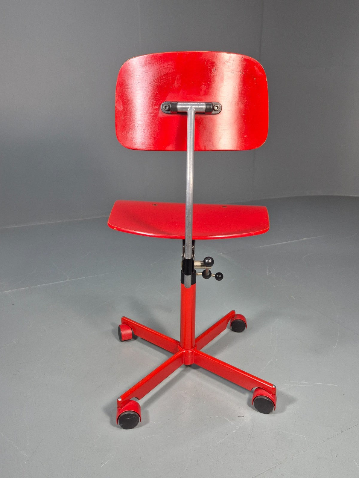 1960s Kevi Task Desk Chair Jorgen Rasmussen MCM Danish Retro Red EB10814 MSWI6