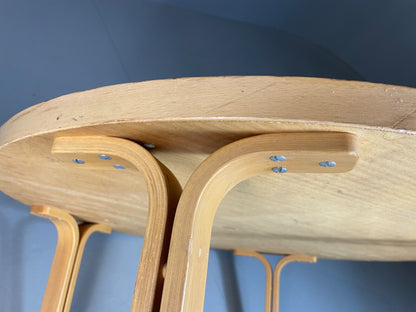 Danish Coffee Table Bent Wood Aalto Style Vintage Retro 1970s EB4842 MWOO11