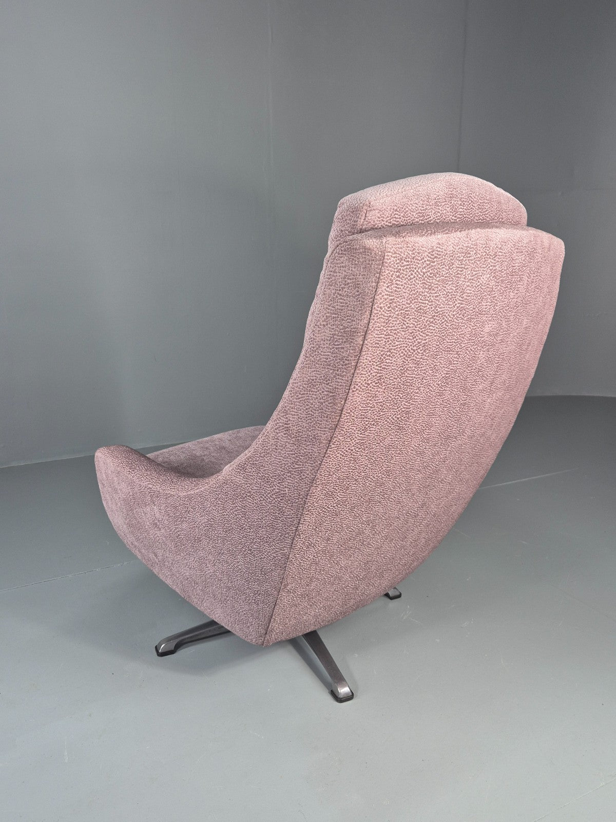 Vintage Mid Century Swivel Bucket Chair Danish 1970s New Upholstery EB11819 MSWI7