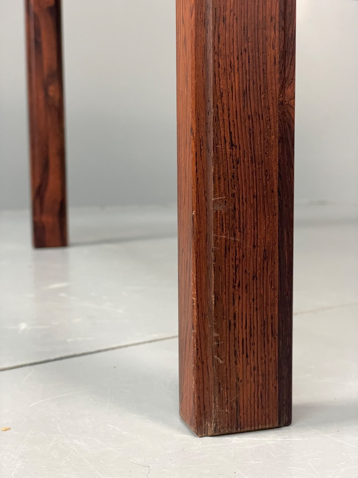 Vintage 1960s Coffee Table Smoked Glass Wood Swedish Mid Century EB11195 MWOO10