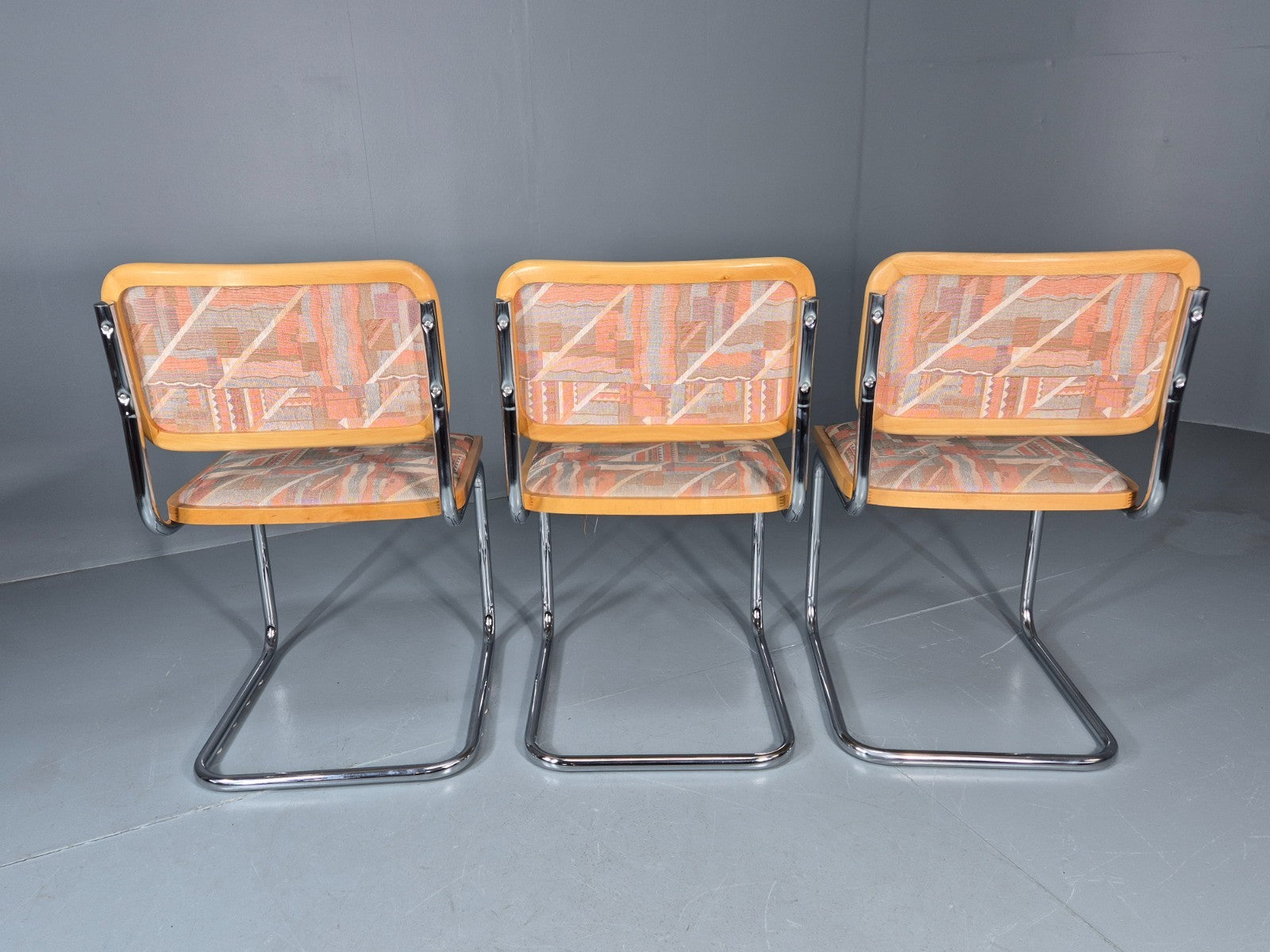 3 Cesca Dining Chairs Marcel Breuer Bauhaus Classic 1980s Retro EB11208 MDIN9
