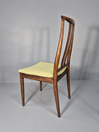 8 Vintage Danish Design Dining Chairs High back Hardwood Green 1970s EB9143 MDIN - UKDK FURNITURE