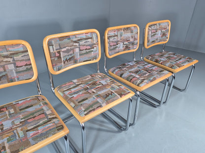 4 Cesca Dining Chairs Marcel Breuer Bauhaus Classic 1980s Retro EB11210 VDIN4