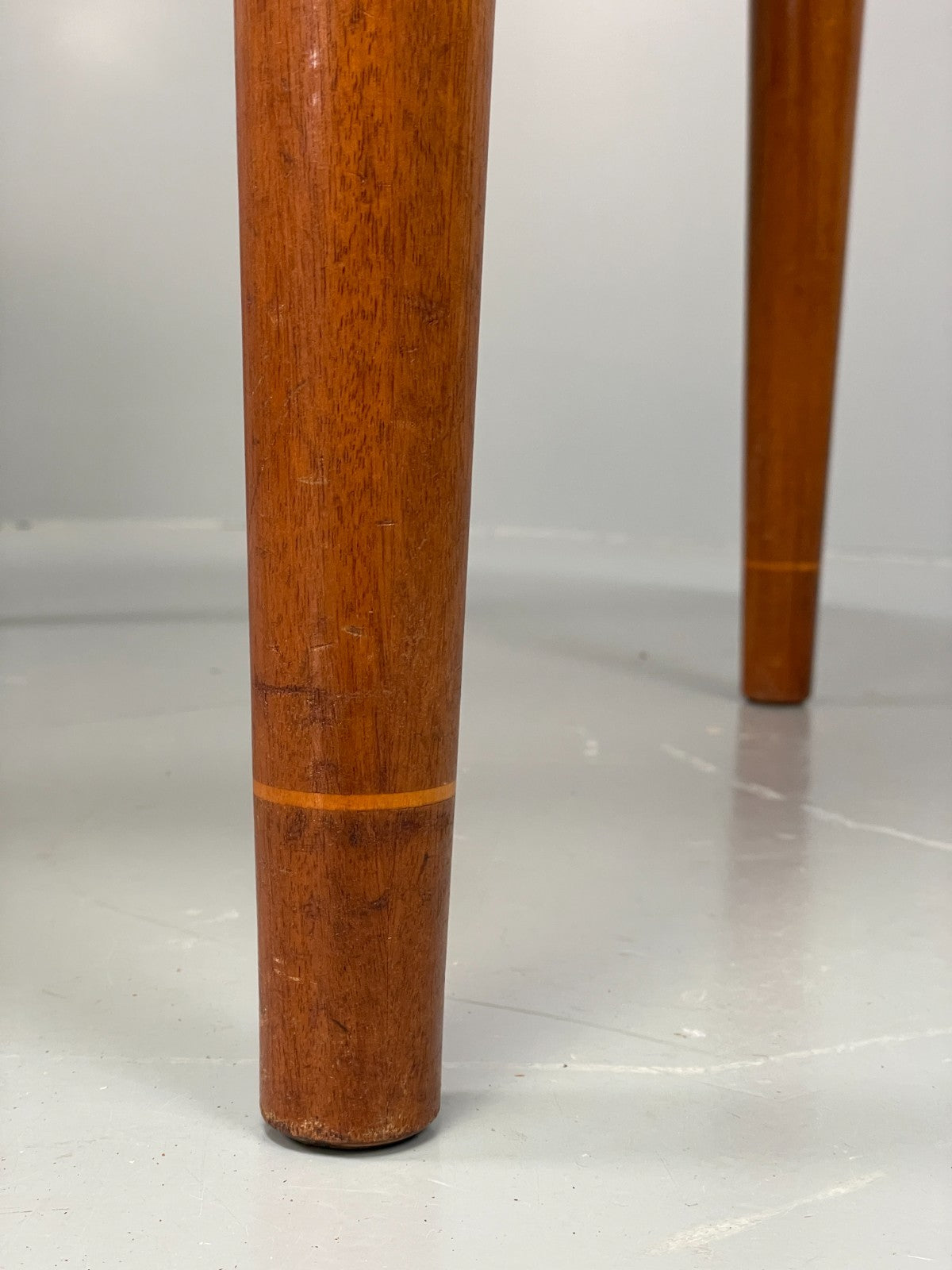 Vintage Art Deco Table Round Walnut Inlay 1950s Swedish EB11191 MWOO9