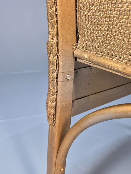 Vintage Gold Lloyd loom Tub Chair 1960s Retro EB9701 VBER - UKDK FURNITURE