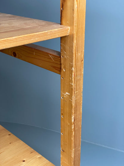 Lundia Pine Open Shelving System Vintage Adjustable Retro Scandi Modular EB117869