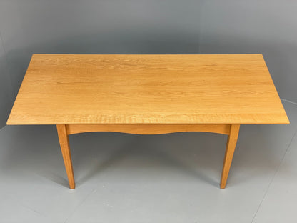 Modern Oak Dining Table - Solid Wood Removable Legs Post Modern  EB10944 MWOO2