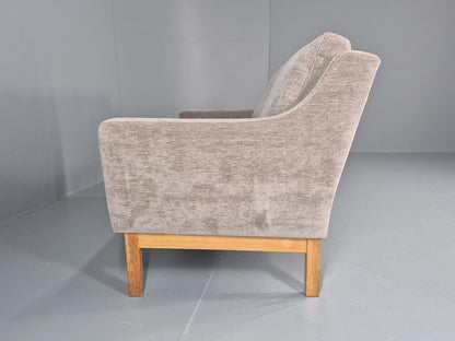Vintage Mid Century 2 Seat Sofa New upholstery Oak base 1970s Retro EB11822 M2SS17