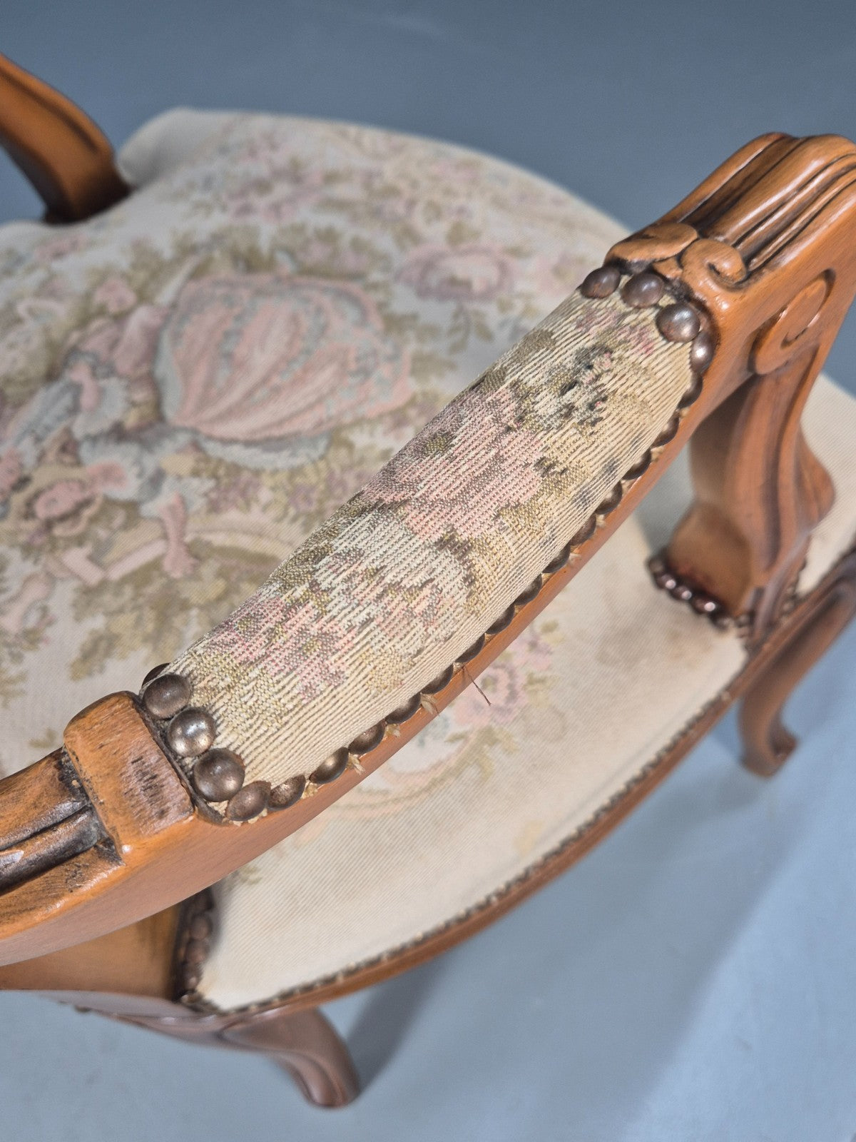 Vintage Rococo Lounge Chair 1960s Danish Retro Repro EB10734 VCLO7