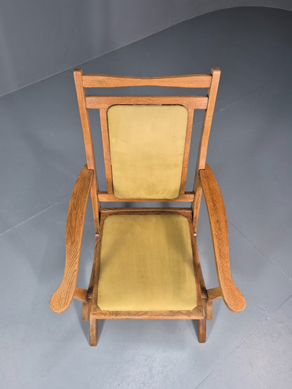 Vintage Scandinavian Rocking Chair Oak Frame 1970s Retro MCM  EB10731 MNOR2