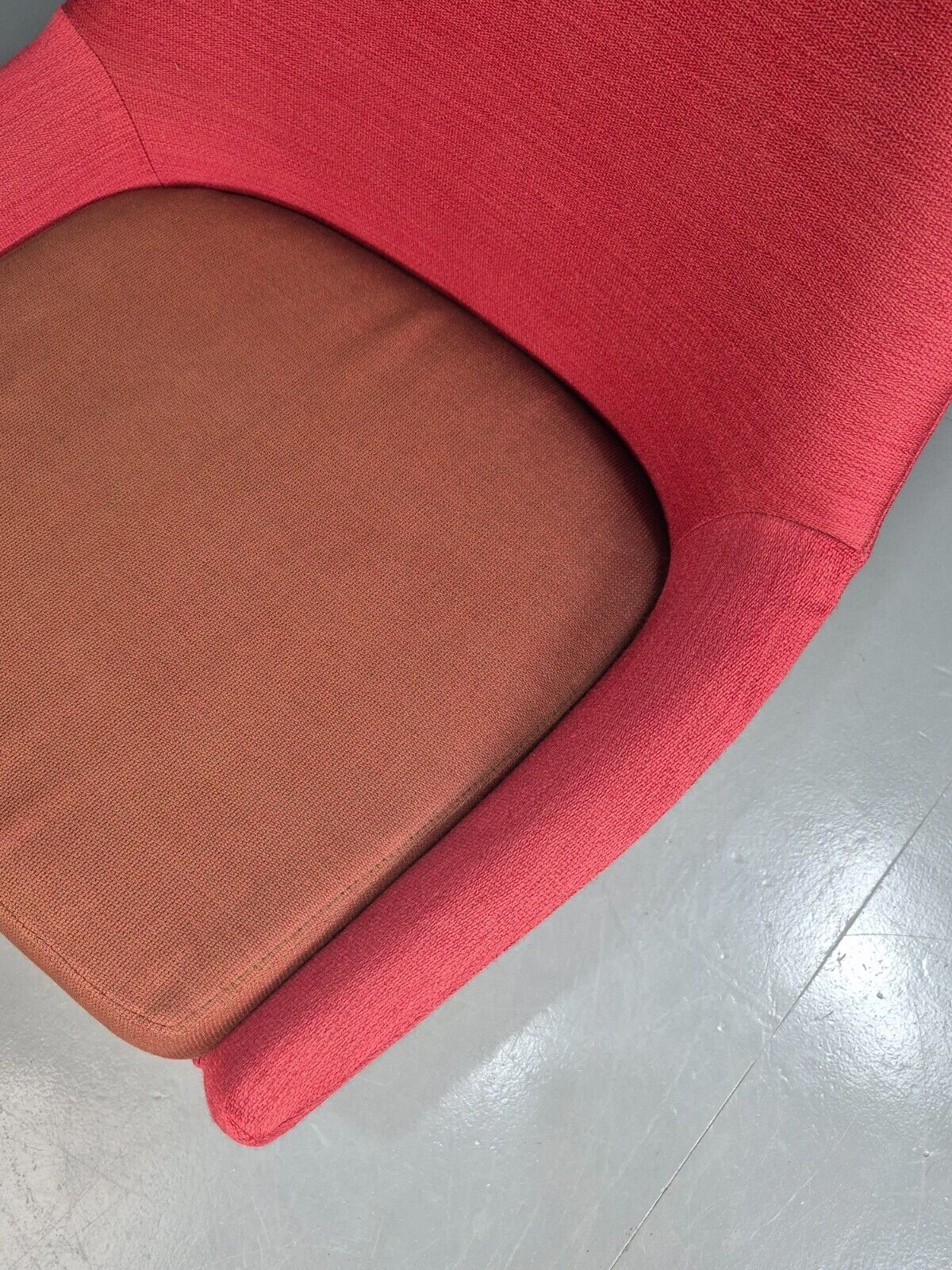 Vintage Swedish Swivel Chair Red Wool Ihreborn 1970s Retro EB7900 MSWI - UKDK FURNITURE